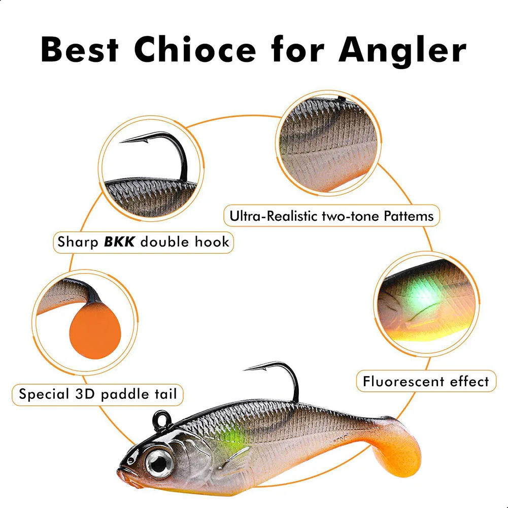 TRUSCEND Luya Bait BKK Hook Soft Bait False Bait T-Tail Soft Bait Perch Bait Metal+plastic Soft Lure Bait Fish Tackle Accessory
TRUSCEND Luya Bait BKK Hook Soft Bait False Bait T-Tail Soft Bait Perch Bait Metal+plastic Soft Lure Bait Fish Tackle Accessory