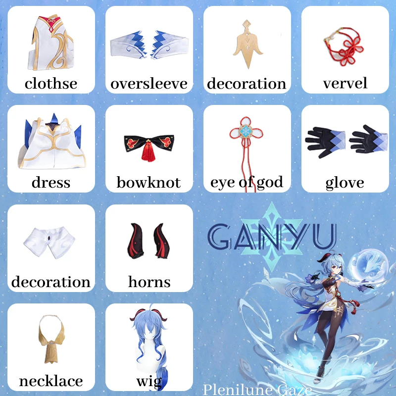 Genshin Impact Gan Yu Cosplay Costume Uniform Wig Anime Halloween Costumes for Women Game
Genshin Impact Gan Yu Cosplay Costume Uniform Wig Anime Halloween Costumes for Women Game