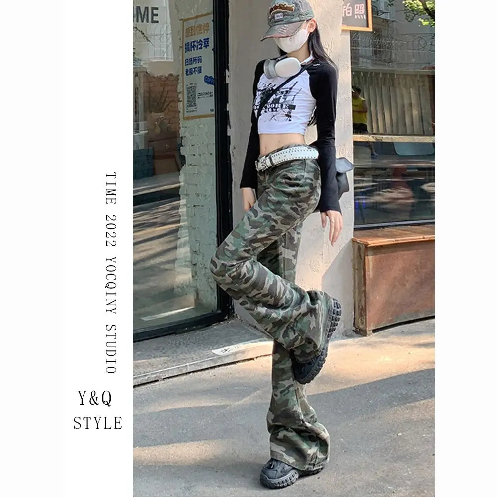 Camouflage jeans female summer high street hot girl high waist slim slim straight micro flared pants wide leg mopping the floor
Camouflage jeans female summer high street hot girl high waist slim slim straight micro flared pants wide leg mopping the floor