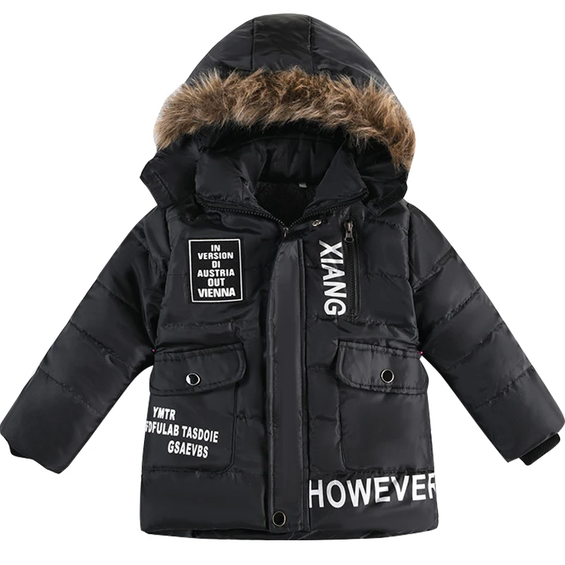2022 new baby letter big wool collar hooded down jacket boys' Plush thickened warm coat Winter children's cotton padded clothes
2022 new baby letter big wool collar hooded down jacket boys' Plush thickened warm coat Winter children's cotton padded clothes