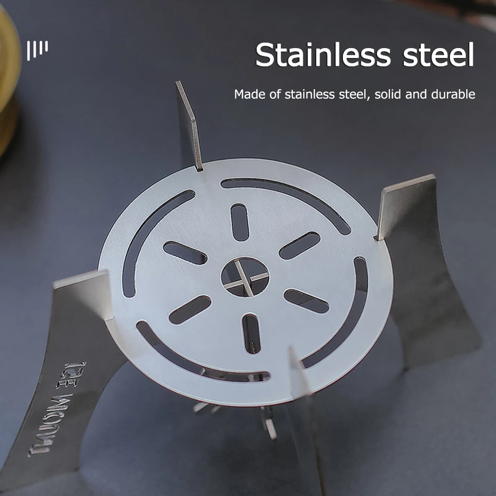 Stainless Steel Outdoor Alcohol Stove Holder Creative Furnace Frame Cookware Accessory for Picnic Backpacking for Hiking Fishing
Stainless Steel Outdoor Alcohol Stove Holder Creative Furnace Frame Cookware Accessory for Picnic Backpacking for Hiking Fishing