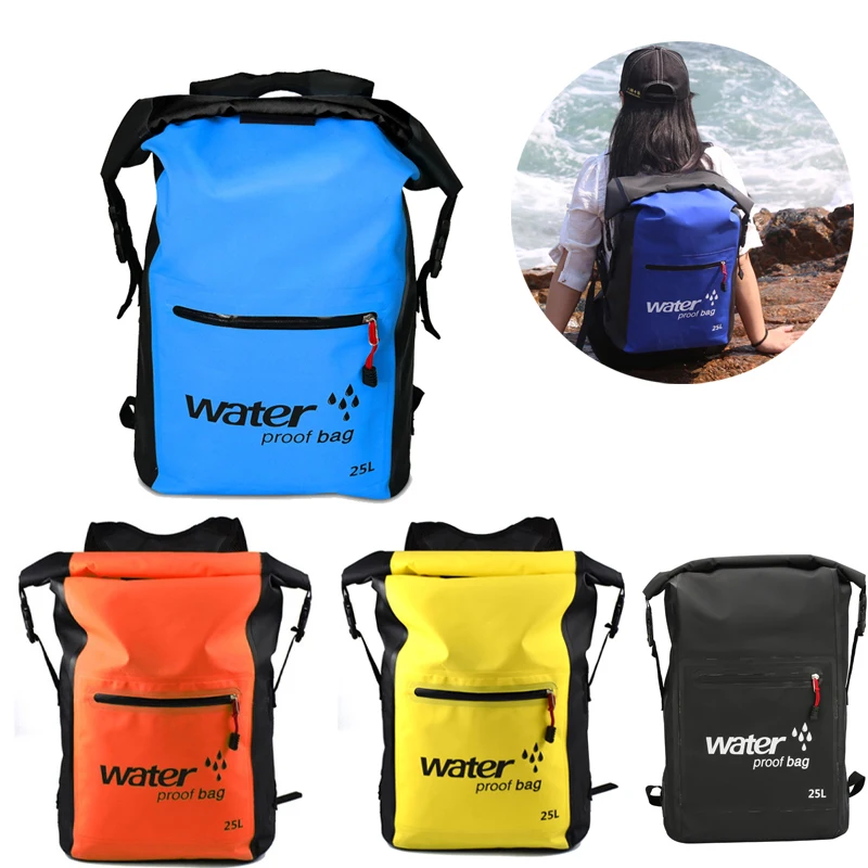 

25L Outdoor Dry Waterproof Bag Backpack Sack Bucket Floating Dry Storage Bags For Boating Fishing Rafting Swimming Kayaking