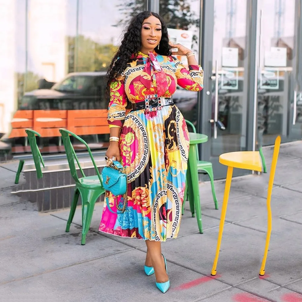 Cutubly Size Elegant Dress Loose Casual Printed Long Sleeve Fashion Women Dress African Pleated Square Neck Dress
Cutubly Size Elegant Dress Loose Casual Printed Long Sleeve Fashion Women Dress African Pleated Square Neck Dress