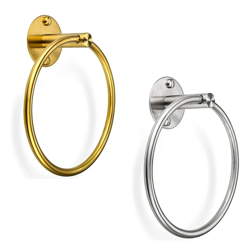 Round Stainless Steel Towel Ring Bathroom Towel Rack, Self Adhesive And Wall Mounted No Punch Installation
Round Stainless Steel Towel Ring Bathroom Towel Rack, Self Adhesive And Wall Mounted No Punch Installation