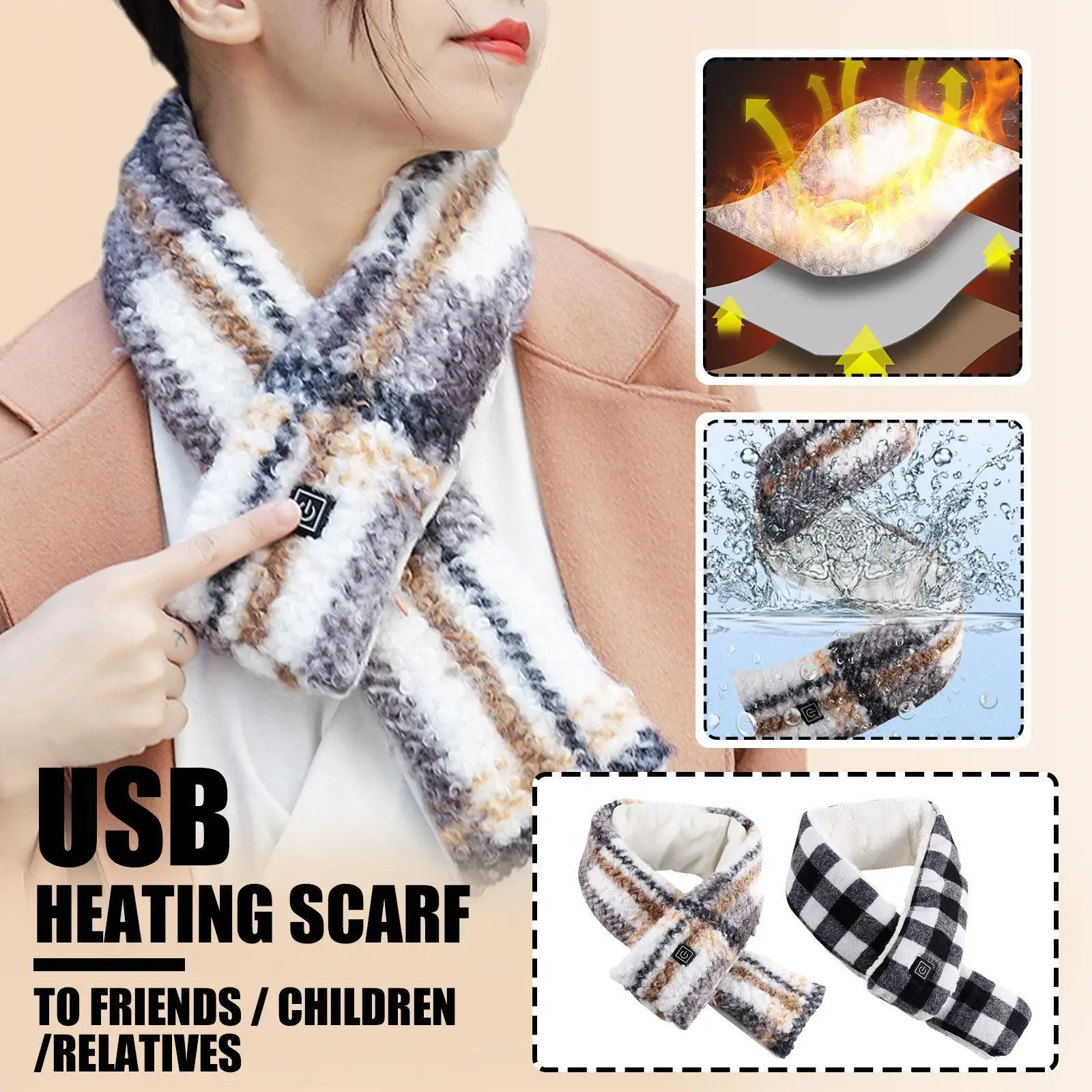 2022 Winter USB Heated Scarf Neck Warming Women Men Fashion Plaid Rechargeable Electric Heating Scarf For Cycling Camping Y5T3
2022 Winter USB Heated Scarf Neck Warming Women Men Fashion Plaid Rechargeable Electric Heating Scarf For Cycling Camping Y5T3