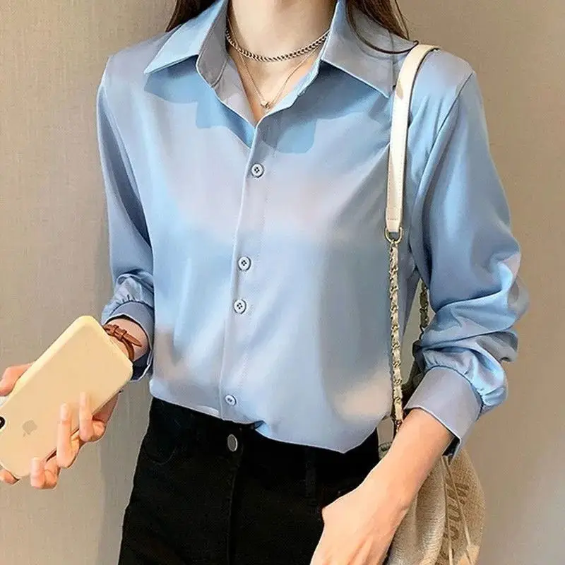 2023 Women Spring New Solid Turn-down Collar Blouses Female Oversize Button Up Shirts Ladies Long Sleeve Chiffon Shirts R143
2023 Women Spring New Solid Turn-down Collar Blouses Female Oversize Button Up Shirts Ladies Long Sleeve Chiffon Shirts R143