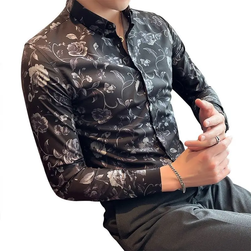Men's Clothing Spring New Korean Style Youth Square Collar Floral Slim Fit Casual Handsome Top Men's Shirt Men's Social Shirt
Men's Clothing Spring New Korean Style Youth Square Collar Floral Slim Fit Casual Handsome Top Men's Shirt Men's Social Shirt