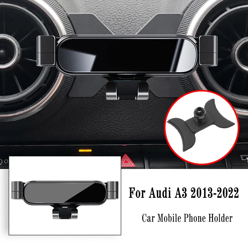 

Car Phone Holder For Audi A3 S3 8V 2014-2020 Gravity Navigation Bracket Air Outlet Clip Bracket Rotatable Support Accessories