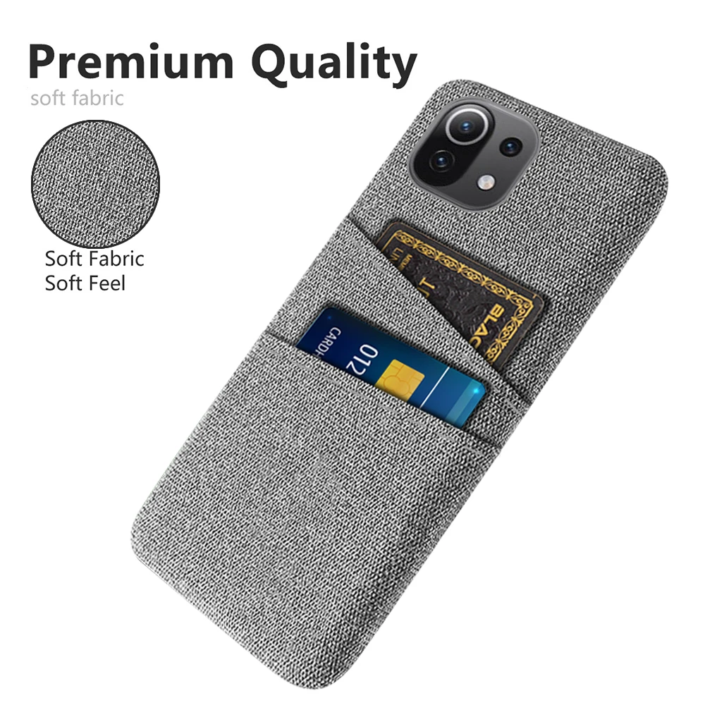 Dual Card Fabric Cloth Cover For Xiaomi 11 Lite 5G NE Case For Xiaomi 11T 11 12X 12 Lite 5G NE Capa Redmi Note 11 Global Note11S
Dual Card Fabric Cloth Cover For Xiaomi 11 Lite 5G NE Case For Xiaomi 11T 11 12X 12 Lite 5G NE Capa Redmi Note 11 Global Note11S