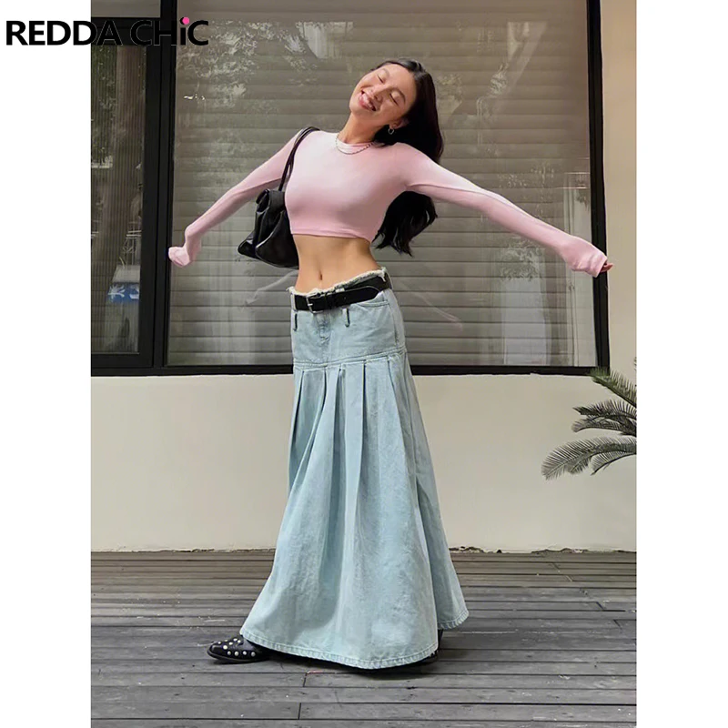 Длинная джинсовая юбка REDDACHiC для высоких девушек, плотная теплая зимняя плиссированная юбка Y2k с низкой посадкой, свободная винтажная Корей...
Длинная джинсовая юбка REDDACHiC для высоких девушек, плотная теплая зимняя плиссированная юбка Y2k с низкой посадкой, свободная винтажная Корей...