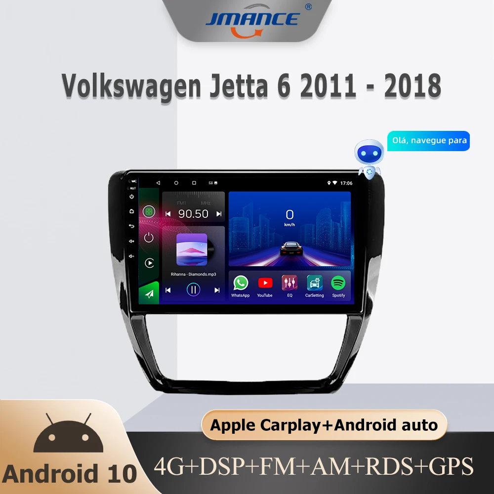 

Автомагнитола для Volkswagen Jetta 6 2011-2018, мультимедийный видеоплеер с голосовым ИИ Навигатором, GPS, Android, автомобильный без dvd, 2din