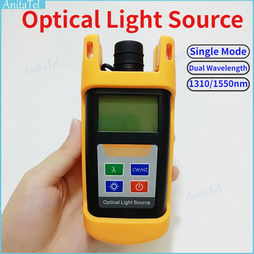 AUA-1315 OLS Fiber Optical Light Source FTTH Handheld Optical Fiber Stable Light Source 1310/1550 Dual Wavelength Single Mode
AUA-1315 OLS Fiber Optical Light Source FTTH Handheld Optical Fiber Stable Light Source 1310/1550 Dual Wavelength Single Mode