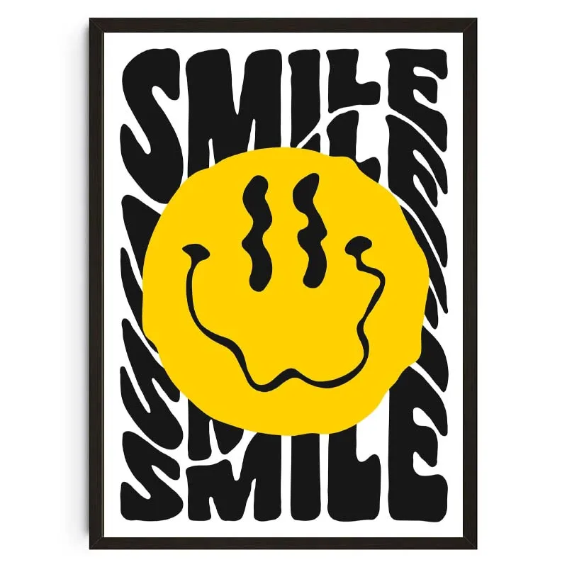 Абстрактный настенный арт со смайликом
Абстрактный настенный арт со смайликом