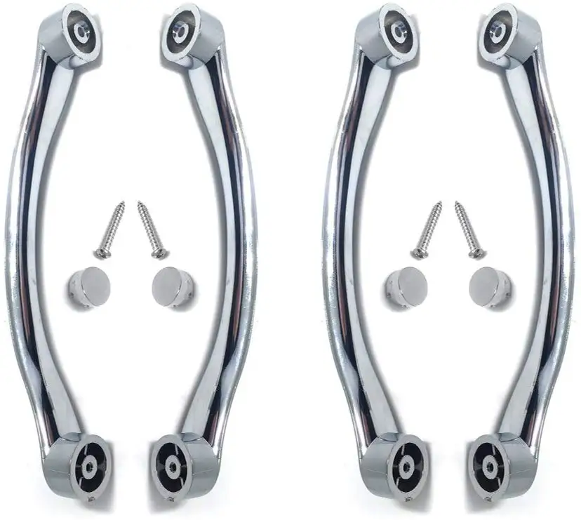 Polished Replacement Chromed Shower Bath Door Handle Knob Arc Shape 2pair Plated Bathroom Furnish Anti-corrosion Accessories
Polished Replacement Chromed Shower Bath Door Handle Knob Arc Shape 2pair Plated Bathroom Furnish Anti-corrosion Accessories