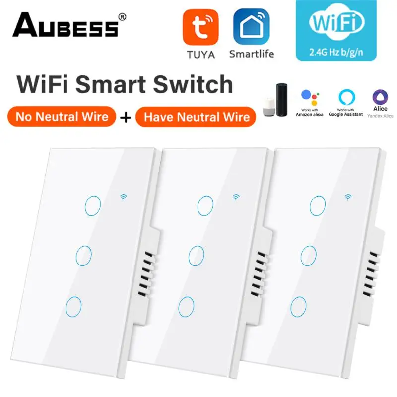 Neutral Wire/no Neutral Wire Home Appliance Touch Switch Tempered Glass Multi-function Smart Remote Control Smart House Tuya Wif
Neutral Wire/no Neutral Wire Home Appliance Touch Switch Tempered Glass Multi-function Smart Remote Control Smart House Tuya Wif