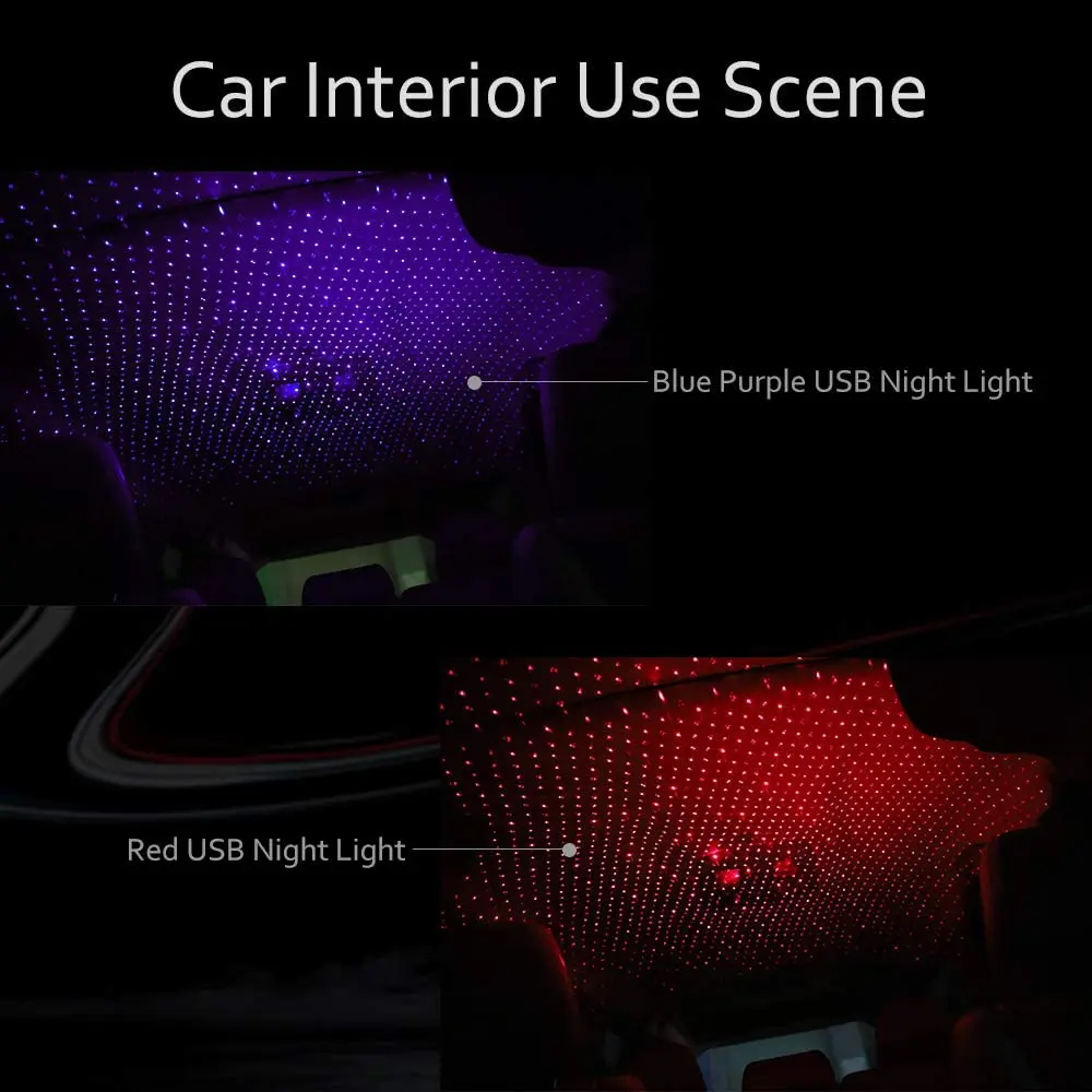 Romantic LED Car Roof Star Night Light Projector Atmosphere Galaxy Lamp USB Decorative Lamp Adjustable Car Interior Decor Light
Romantic LED Car Roof Star Night Light Projector Atmosphere Galaxy Lamp USB Decorative Lamp Adjustable Car Interior Decor Light