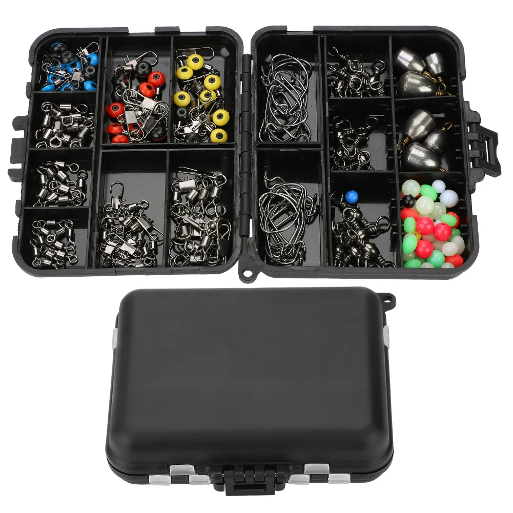 160 PCS Fishing Accessories Set Fishing Tackle Boxes Rotating Ring Pendant Hook Space Beans Plastic Bead Suit with Tackle Box
160 PCS Fishing Accessories Set Fishing Tackle Boxes Rotating Ring Pendant Hook Space Beans Plastic Bead Suit with Tackle Box