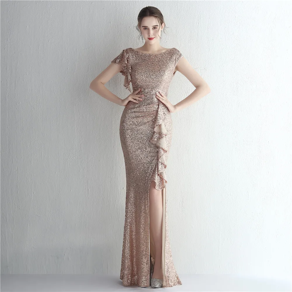 Sequins and Sequins Ladies Banquet Temperament Slits Long Aura Queen Dinner Fishtail Dress Evening Dress Formal Dress
Sequins and Sequins Ladies Banquet Temperament Slits Long Aura Queen Dinner Fishtail Dress Evening Dress Formal Dress
