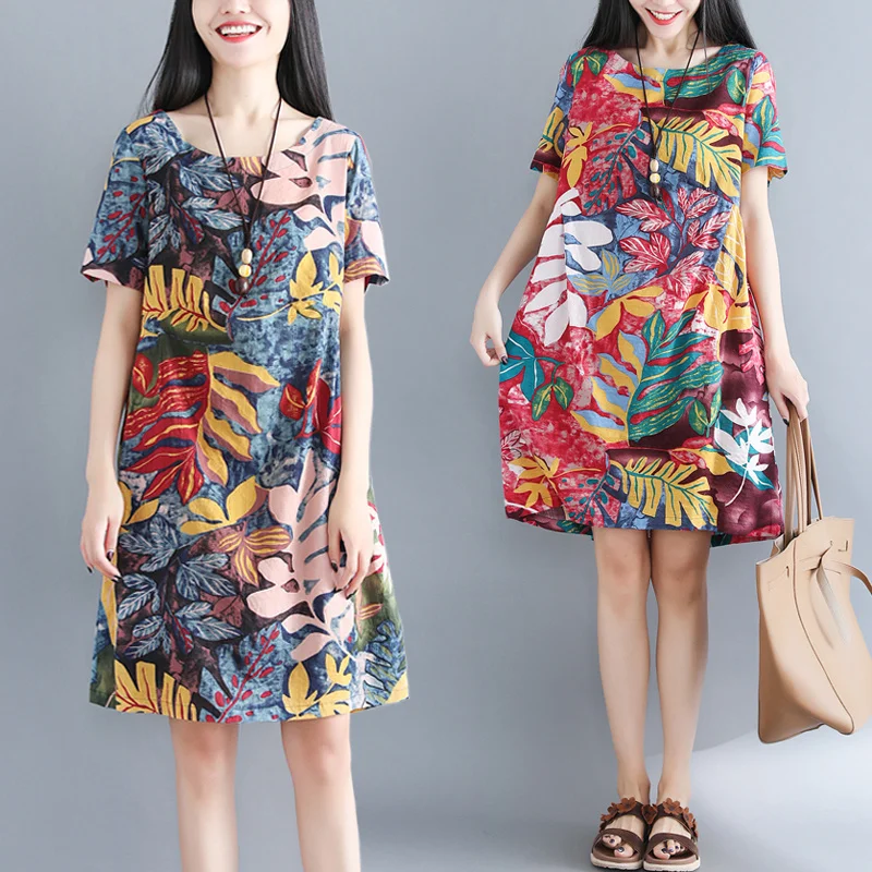 Ethnic Style Retro Cotton and Linen Dress for Women Summer New Loose Printed Mid-Length Slimming Linen Dress dress women
Ethnic Style Retro Cotton and Linen Dress for Women Summer New Loose Printed Mid-Length Slimming Linen Dress dress women