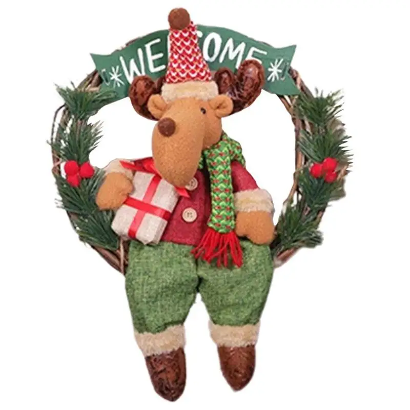 Christmas Wreath For Front Door Winter Wreath With Snowman Santa Elk Door Holiday Hanger For Wall Window Decor Winter Artificial
Christmas Wreath For Front Door Winter Wreath With Snowman Santa Elk Door Holiday Hanger For Wall Window Decor Winter Artificial