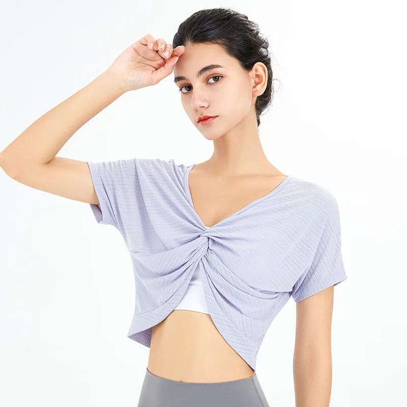 Summer Women Yoga T-Shirt Loose Top Mesh Cross Over Design Breathable Quick Drying Running Smock Outdoor Sports Fitness Clothes
Summer Women Yoga T-Shirt Loose Top Mesh Cross Over Design Breathable Quick Drying Running Smock Outdoor Sports Fitness Clothes