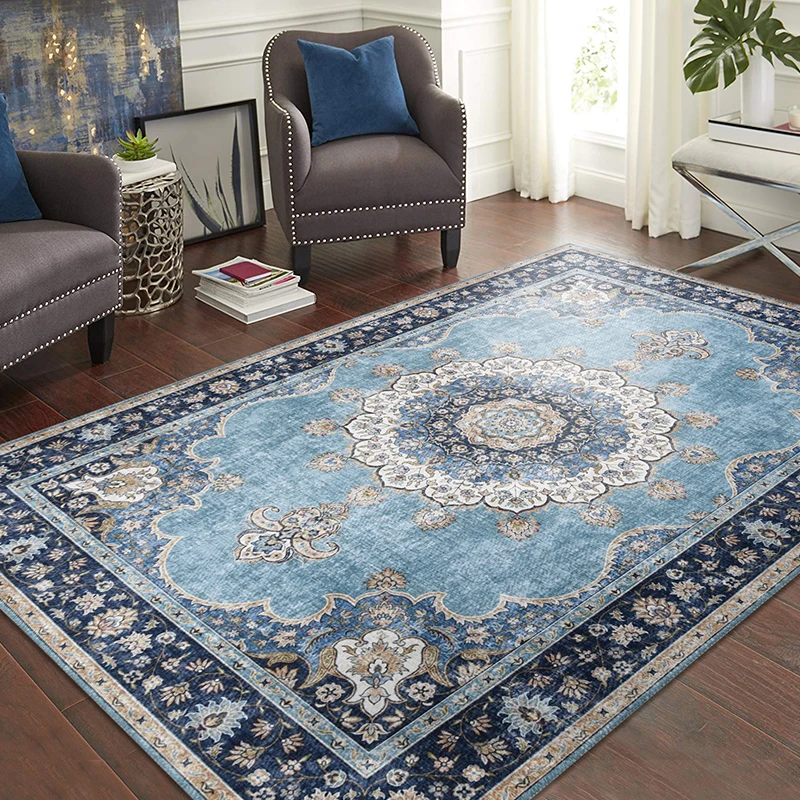 American Retro Pattern Print Carpet Ethnic Style Mat Living Room Corridor Entrance Doormat Blue Crystal Velvet Rug Home Decor
American Retro Pattern Print Carpet Ethnic Style Mat Living Room Corridor Entrance Doormat Blue Crystal Velvet Rug Home Decor
