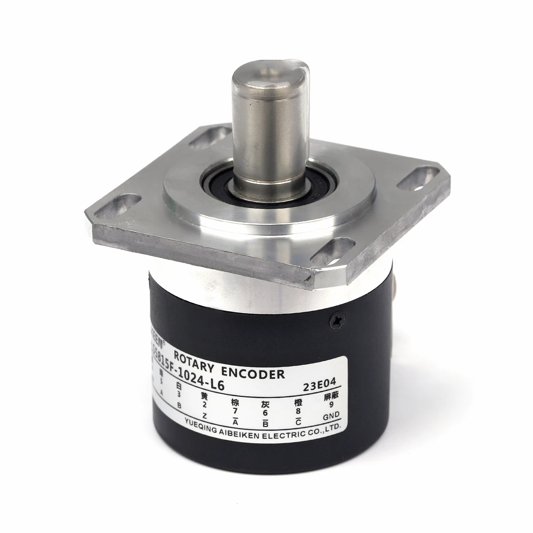 

ABILKEEN Outer Dia 58mm Half Hollow Shaft 15mm Long Line Diver Output Type Side Outlet Wire Incremental Rotary Encoder 1024 P/R