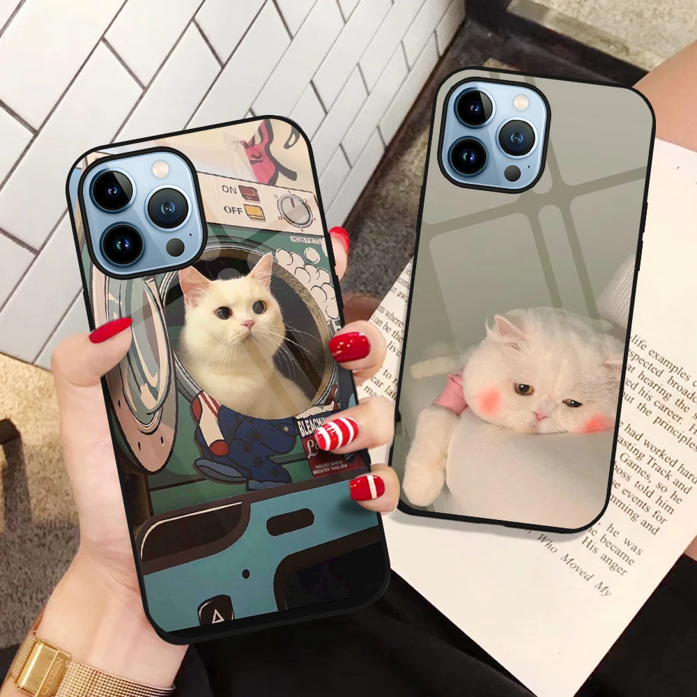 Cute Cat Animal Case for iPhone 14 13 12 11 Pro Max Mini XS XR X 7 8 6S Plus SE 2022 Luxury Tempered Glass Protection Shell
Cute Cat Animal Case for iPhone 14 13 12 11 Pro Max Mini XS XR X 7 8 6S Plus SE 2022 Luxury Tempered Glass Protection Shell