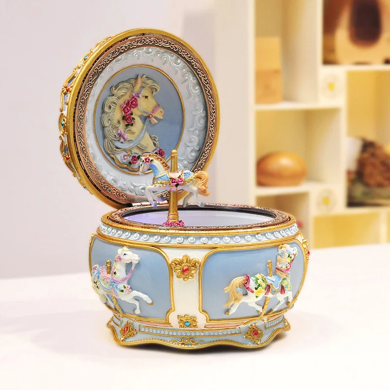 Luminous Retro Glowing Music Box Carrousel Music Box Valentine ' S Day Birthday Christmas Gift Christmas Decoration Home Decor
Luminous Retro Glowing Music Box Carrousel Music Box Valentine ' S Day Birthday Christmas Gift Christmas Decoration Home Decor