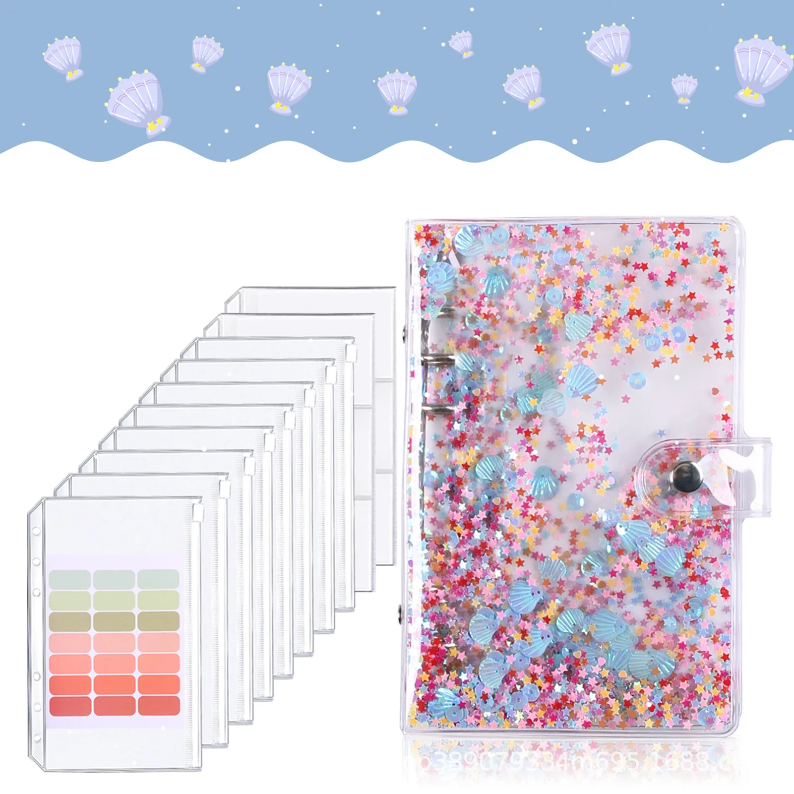 A6 Budget Binder Cover with 10Pcs Transparent Cash Envelopes Waterproof PVC Zippered Cash Bags for Budget
A6 Budget Binder Cover with 10Pcs Transparent Cash Envelopes Waterproof PVC Zippered Cash Bags for Budget