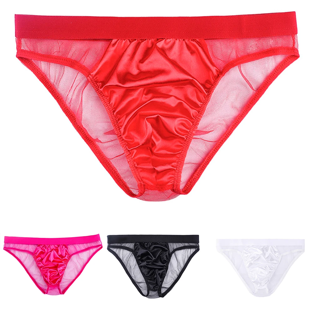 Sexy Mens Mesh Satin Brief Perspective Underwear Panties Low Waist Breathable Bikini Pouch Underpants Men Erotic Lingerie
Sexy Mens Mesh Satin Brief Perspective Underwear Panties Low Waist Breathable Bikini Pouch Underpants Men Erotic Lingerie