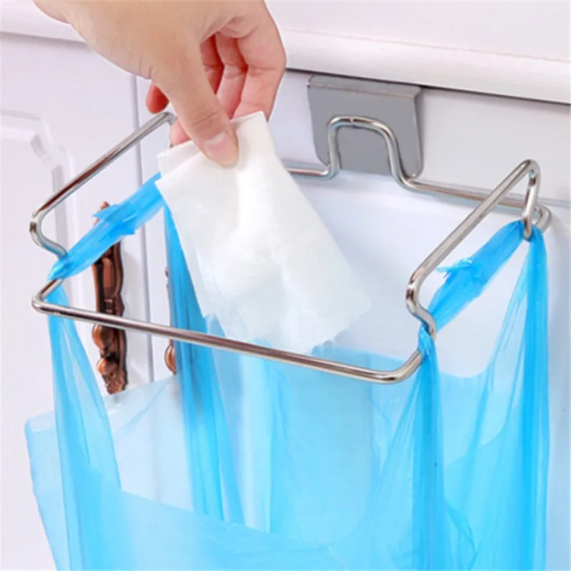 Stainless steel kitchen trash bag holder door hook garbage bags hanger Cupboard Stand Support storage rack kitchen Accessories
Stainless steel kitchen trash bag holder door hook garbage bags hanger Cupboard Stand Support storage rack kitchen Accessories