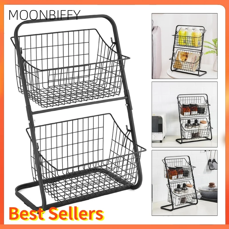 2 Tiers Iron Storage Shelf Rack for Kitchen Seasoning Organizer Fruits Holder Assembly Bathroom Cosmetic Storage Basket
2 Tiers Iron Storage Shelf Rack for Kitchen Seasoning Organizer Fruits Holder Assembly Bathroom Cosmetic Storage Basket