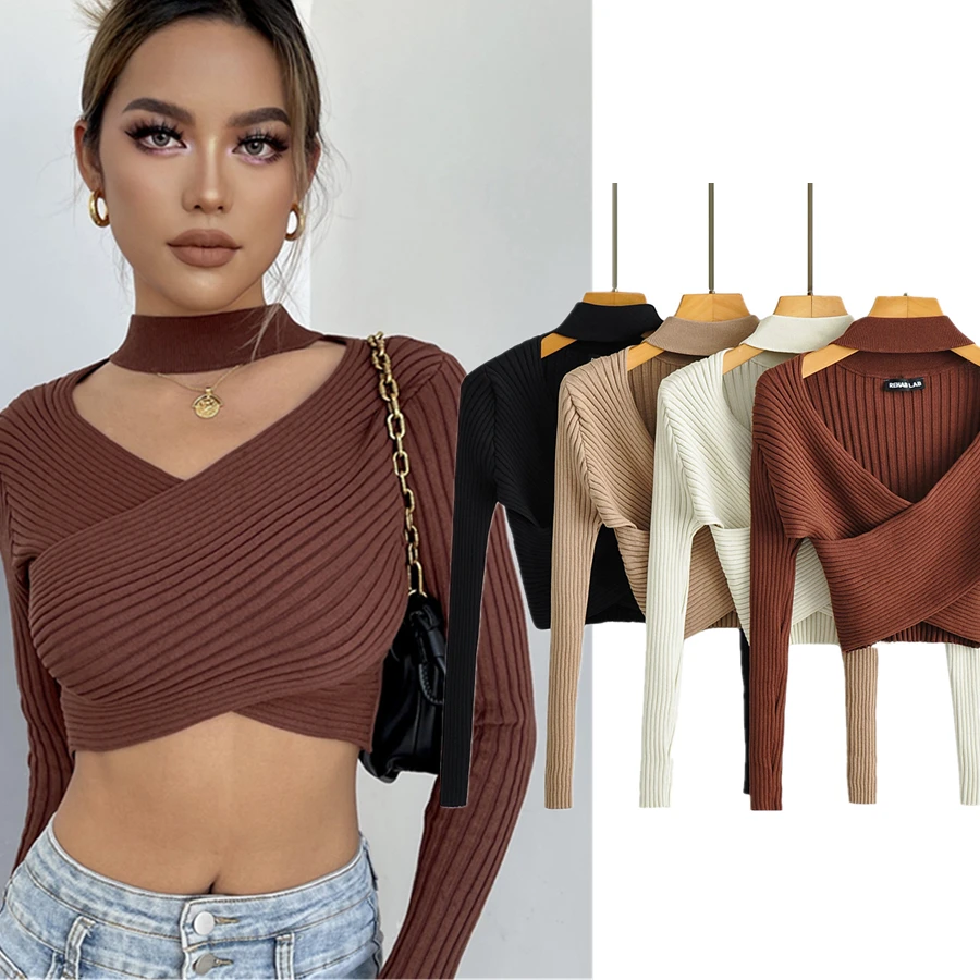 Maxdutti Ins Fashion Blogger High Street Halter Hollow Out Sexy Crop Tops High Waist Overlapping Knitted Tshirt Women
Maxdutti Ins Fashion Blogger High Street Halter Hollow Out Sexy Crop Tops High Waist Overlapping Knitted Tshirt Women