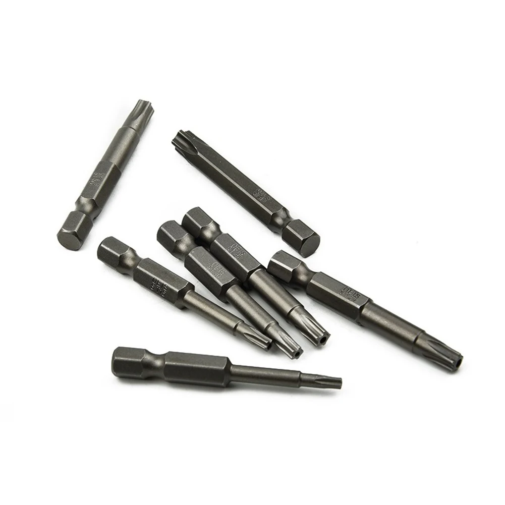 7 Pcs Screwdriver Bit 50mm 1/4" Hex Shank Five-Point Magnetic Torx Screwdriver Bit T10-T40 S2 Alloy Steel Professional Hand Tool
7 Pcs Screwdriver Bit 50mm 1/4" Hex Shank Five-Point Magnetic Torx Screwdriver Bit T10-T40 S2 Alloy Steel Professional Hand Tool