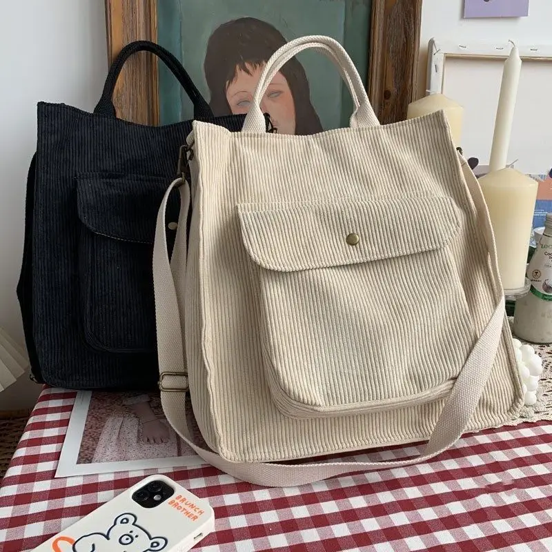 New Fashion Women's Vintage Tote Bag Corduroy Shoulder Bag Zipper Shopping Bags Ladies Casual Crossbody Handbags with Pocket
New Fashion Women's Vintage Tote Bag Corduroy Shoulder Bag Zipper Shopping Bags Ladies Casual Crossbody Handbags with Pocket