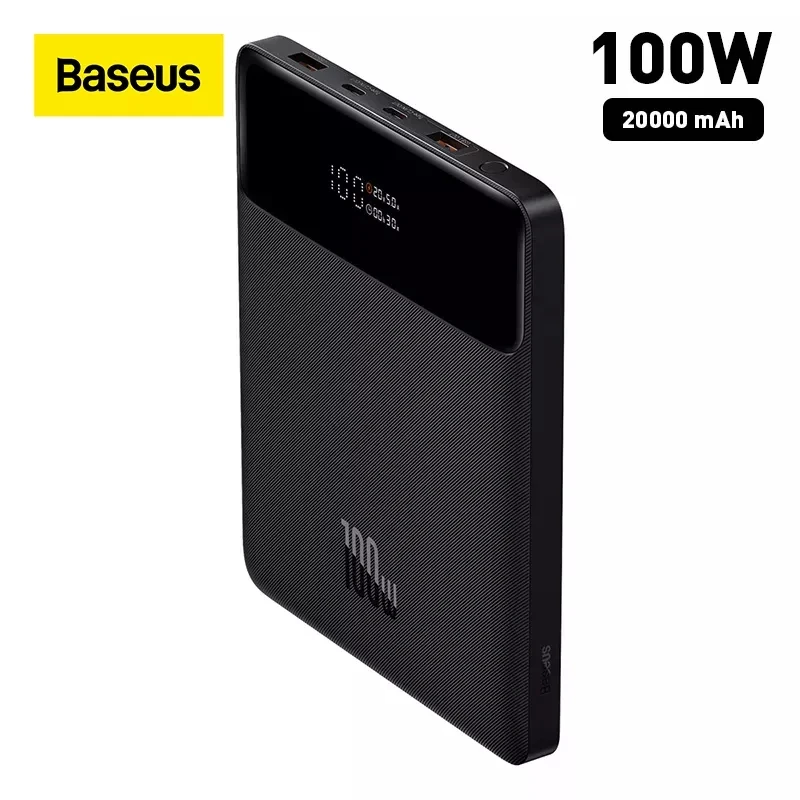 Baseus PD 100 Вт Power Bank Быстрая зарядка 20000 мАч цифровой дисплей внешний аккумулятор