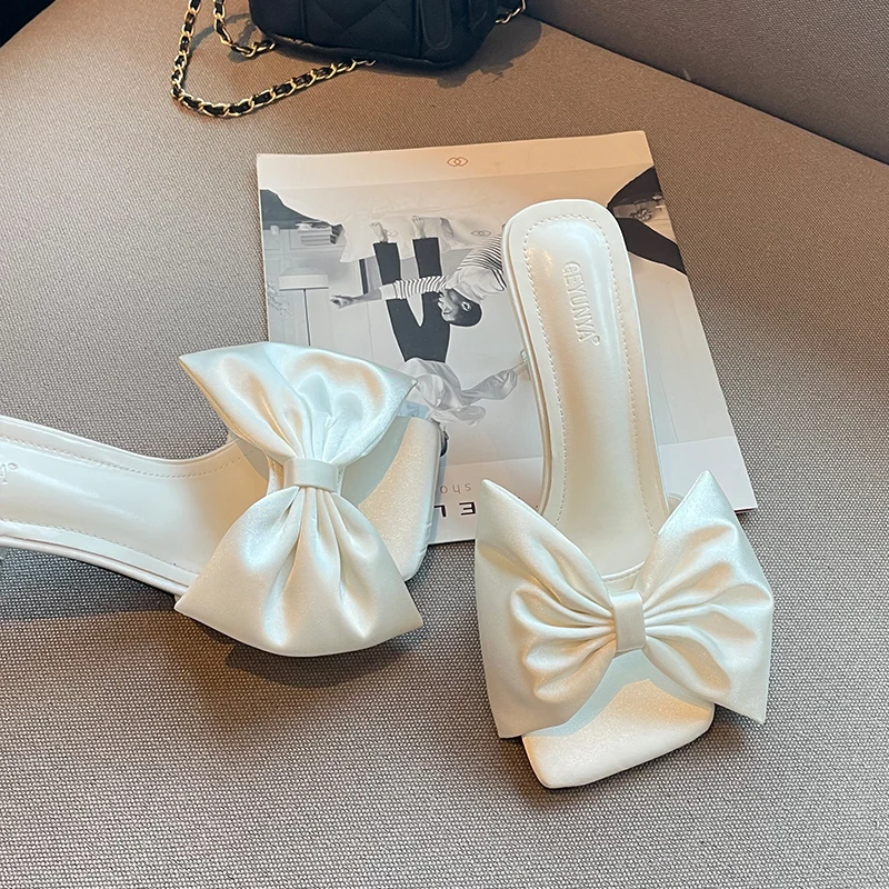 Ladies Slides Women Pumps Sandals Party Thin High Heels 2022 Fashion Butterfly-knot Square Toe Shoes For Women Footwear Shoes
Ladies Slides Women Pumps Sandals Party Thin High Heels 2022 Fashion Butterfly-knot Square Toe Shoes For Women Footwear Shoes