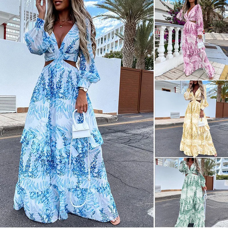 Women Sexy Maxi Dress 2023 Summer V-Neck Backless Hollow Out Lantern Sleeve Club Party Long Dresses Female Tunic Beach Cover Up
Women Sexy Maxi Dress 2023 Summer V-Neck Backless Hollow Out Lantern Sleeve Club Party Long Dresses Female Tunic Beach Cover Up