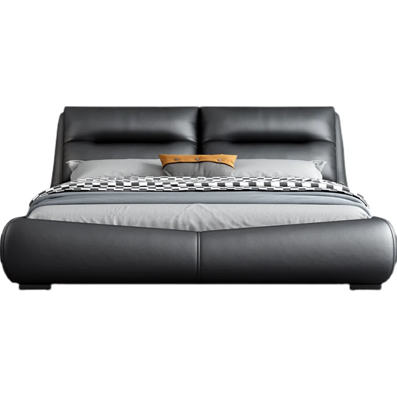 Italian extremely simple real leather bed wedding bed high-end simple light luxurious solid wood leather bed
Italian extremely simple real leather bed wedding bed high-end simple light luxurious solid wood leather bed