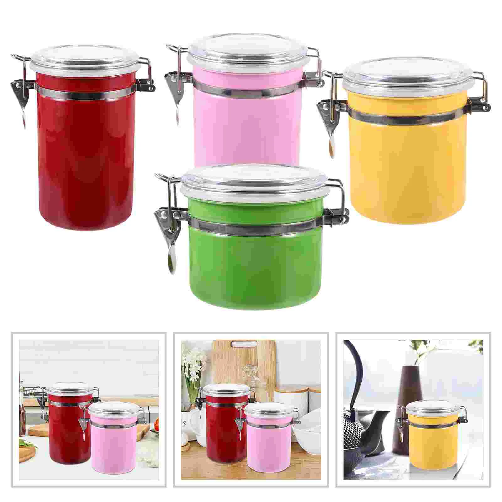 4 Pcs Stainless Steel Canister Snack Loose Tea Storage Kitchen Household Coffee Bean Desktop Office
4 Pcs Stainless Steel Canister Snack Loose Tea Storage Kitchen Household Coffee Bean Desktop Office