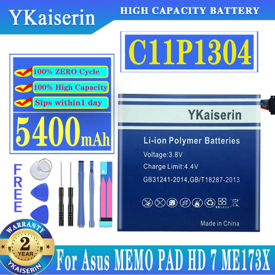 

5400mAh Replacement Tablets Battery For Asus MEMO PAD HD 7 ME173X HD7 ME173 K00B C11P1304 Battery Batteries Bateria + Track NO