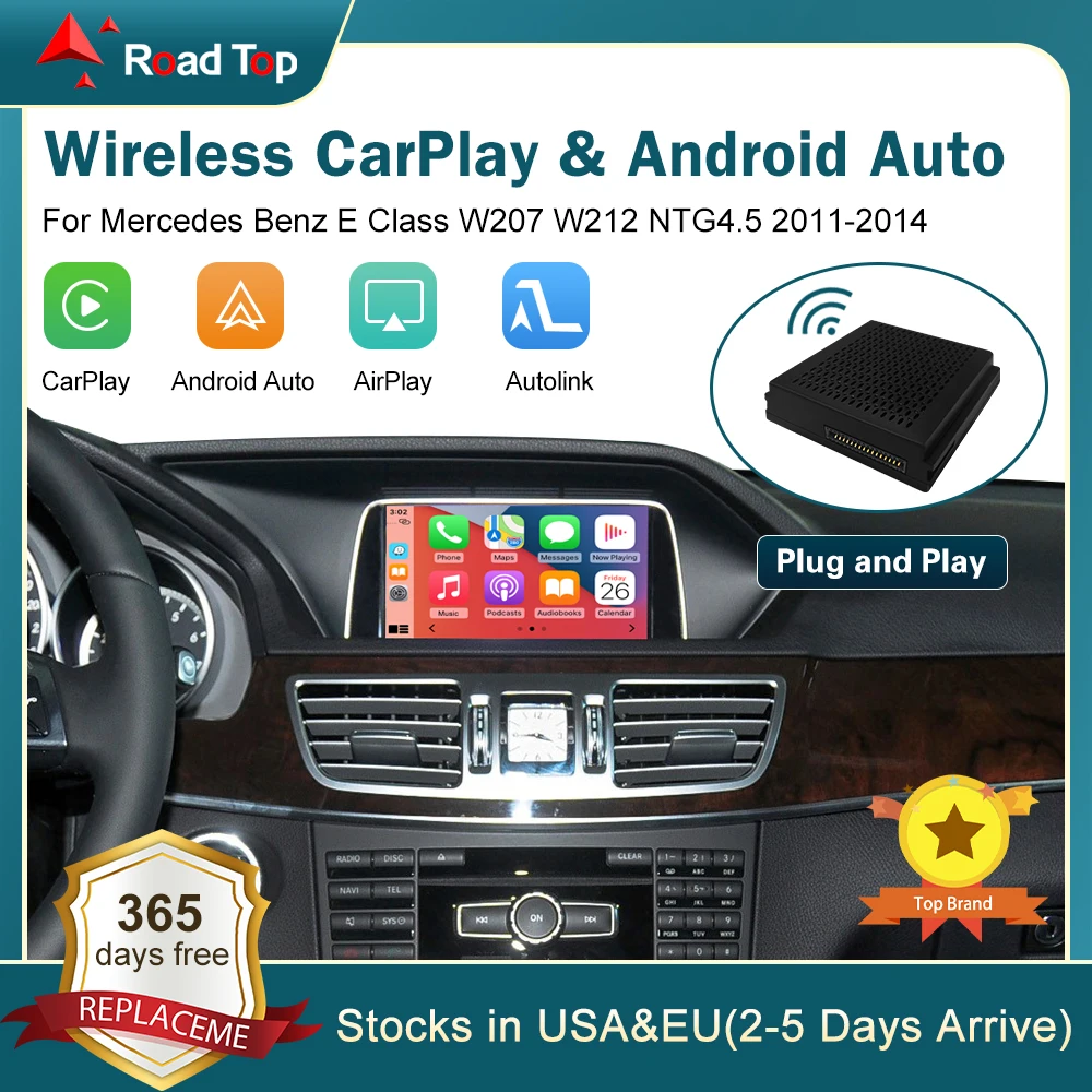 Wireless CarPlay AI Box for Mercedes Benz Class E W207/W212 NTG 4.5, WIth Android Auto Mirror Link AirPlay Navigation Functions
Wireless CarPlay AI Box for Mercedes Benz Class E W207/W212 NTG 4.5, WIth Android Auto Mirror Link AirPlay Navigation Functions