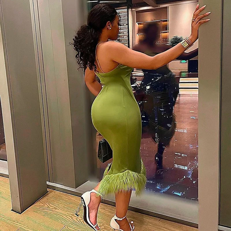 Elegant Feathers Midi Dress for Women Clothes Gown Summer Sleeveless Party Club Asymmetrical Long DRESS
Elegant Feathers Midi Dress for Women Clothes Gown Summer Sleeveless Party Club Asymmetrical Long DRESS