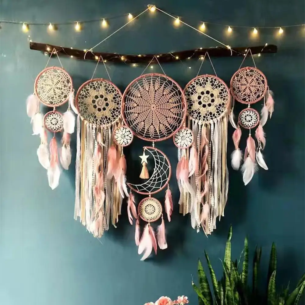5pcs Handmade Feather Dream Catcher Set Hanging Dreamcatcher Ornament Wind Chimes Art For Home Wall Decor
5pcs Handmade Feather Dream Catcher Set Hanging Dreamcatcher Ornament Wind Chimes Art For Home Wall Decor