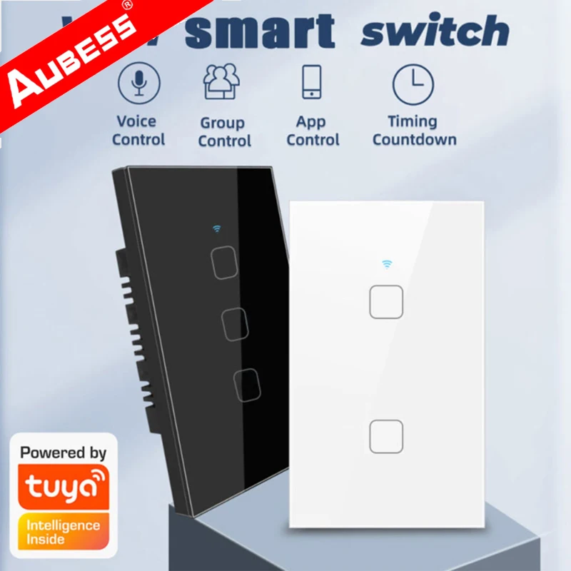 Tuya Wifi Smart Light Switch Glass Screen Touch Panel Voice Control Wireless Wall Switches Work For Alexa Google Home 1/2/3 Gang
Tuya Wifi Smart Light Switch Glass Screen Touch Panel Voice Control Wireless Wall Switches Work For Alexa Google Home 1/2/3 Gang