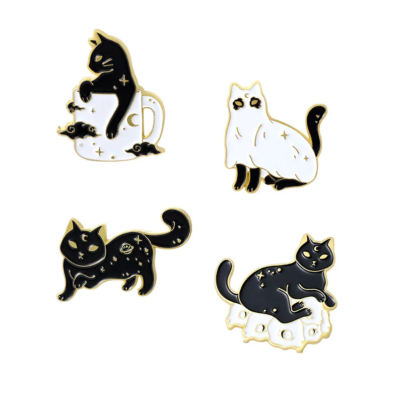 Cat Brooch Creative Cartoon Cute Black And White Cat Shape Paint Badge Clothes Accessories Lapel Pins
Cat Brooch Creative Cartoon Cute Black And White Cat Shape Paint Badge Clothes Accessories Lapel Pins