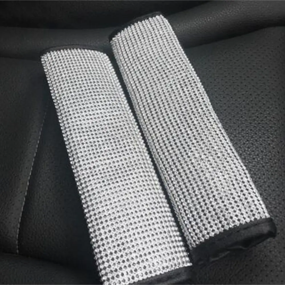 2 Pieces Car Seat Belt Cover Leather Seat Belt Shoulder Pad Crystal Rhinestones Diamond Cover
2 Pieces Car Seat Belt Cover Leather Seat Belt Shoulder Pad Crystal Rhinestones Diamond Cover