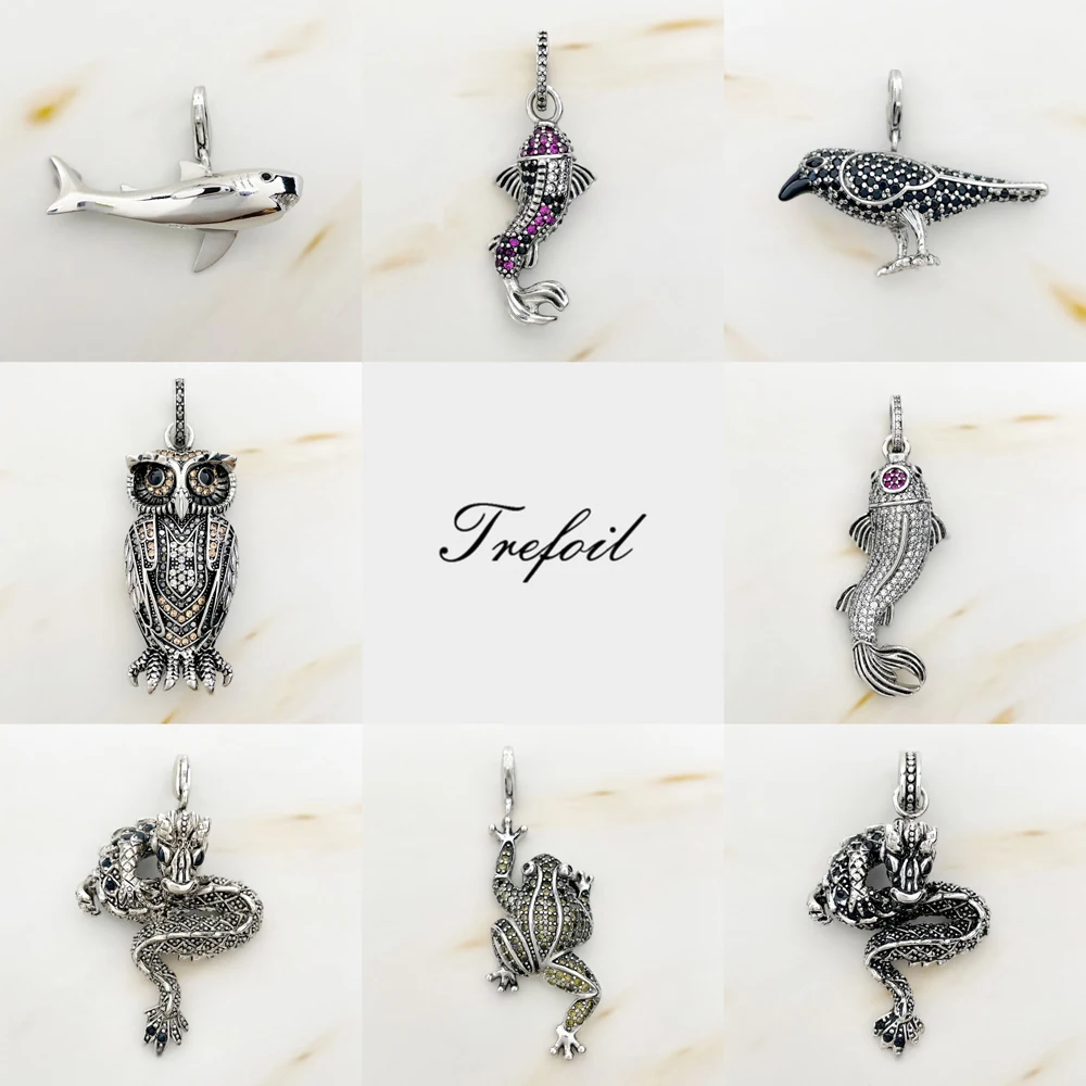 Ожерелье унисекс из серебра 925 пробы с черным драконом, рыбой, вороном, лягушкой
Ожерелье унисекс из серебра 925 пробы с черным драконом, рыбой, вороном, лягушкой