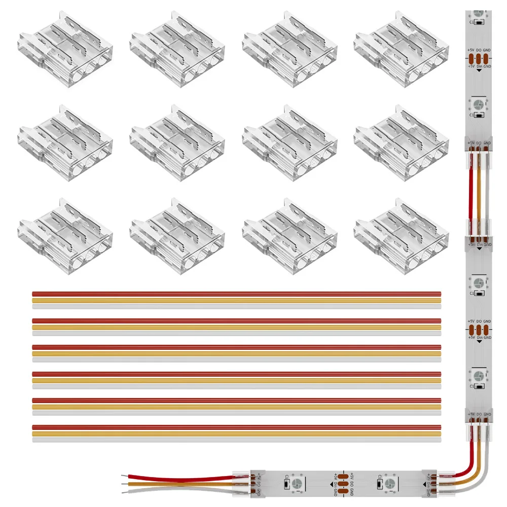12 шт. прозрачные разъемы для светодиодных лент COB без пайки, разъем для крышки провода 15 см для 2835 5050 CCT WS2812B WS2811 SMD светодиодная лента
12 шт. прозрачные разъемы для светодиодных лент COB без пайки, разъем для крышки провода 15 см для 2835 5050 CCT WS2812B WS2811 SMD светодиодная лента